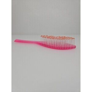 Vintage Estee Lauder Pink Curved Ball Tipped Hair Brush 7.5” Purse Travel Size